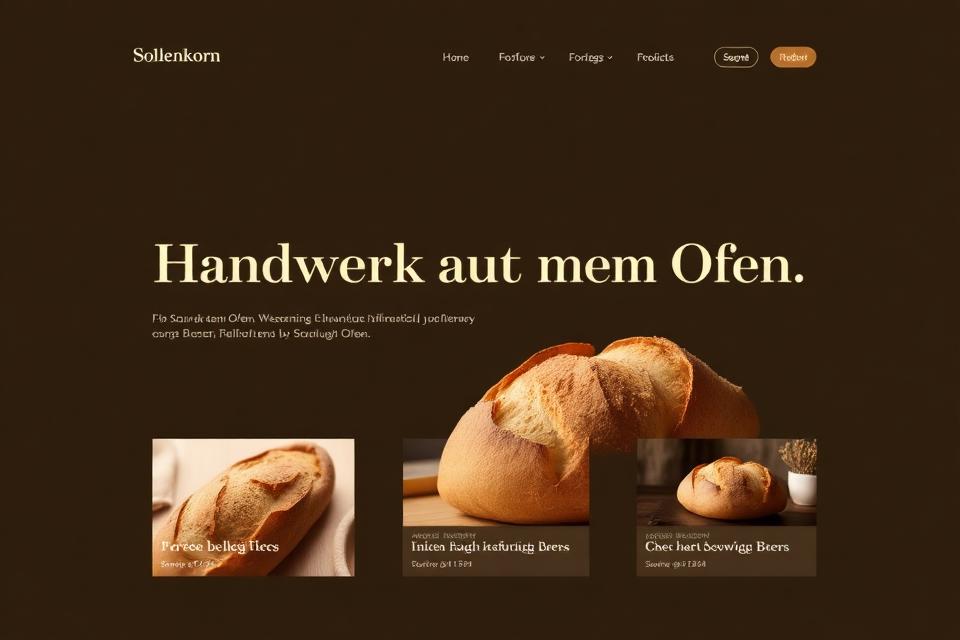Demo-Website Bäckerei Sonnenkorn