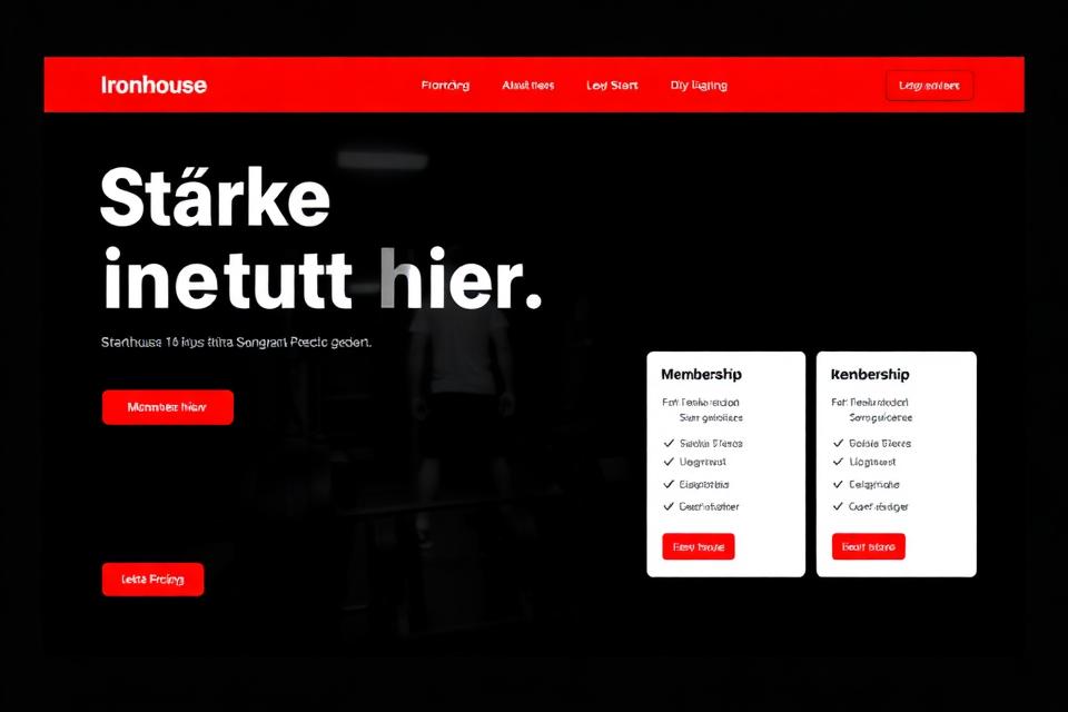 Demo-Website Ironhouse Gym