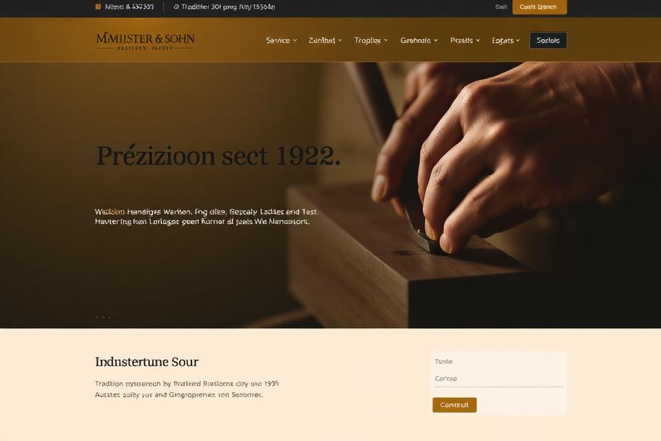 Demo-Website Meister & Sohn